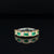 Emerald & Diamond Art Deco Anniversary Ring in 18k Two-Tone Gold - #519 - RGEME065643