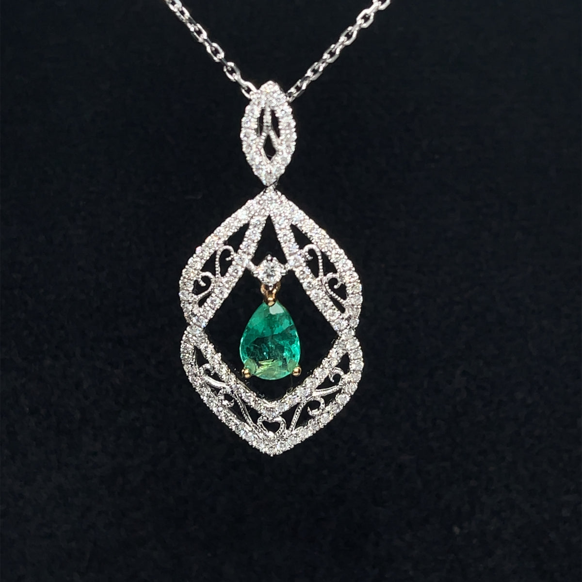 Ines Raindrop Necklace - Emerald