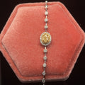 Yellow & White Diamond Marquise Cluster Bracelet in 18k Two-Tone Gold - #565 - BRDIA090755