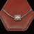 Diamond Halo Cluster Art Deco Tennis Bracelet in 18k White Gold - #567 - BRDIA092693