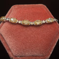 Yellow & White Diamond Half Tennis Bracelet in 18k Two-Tone Gold - #568 - BRDIA091469