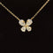 Yellow & White Diamond Butterfly Necklace in 18k Yellow Gold - #571 - NLDIA069274