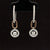 Diamond Pave Hoops w/ Detachable Dangle Drops in 18k Two-Tone Gold - Two Looks in One - #593 -  ERDIA351932