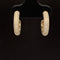 Diamond Multi-Row Tubular ¾ C-Hoop Earrings in 18k Yellow Gold - #595 - ERDIA355622