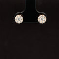 Diamond Round Brilliant Cluster Stud Earrings in 18k Rose Gold - #597- ERDIA356870