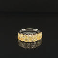 Yellow Diamond Quarter Eternity Wedding Anniversary Ring in 18k Two-Tone Gold - #601 - RGDIA674840