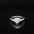 Diamond Heart Cluster Engagement Anniversary Promise Ring in 18k White Gold - #610 - RGDIA670598