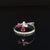 Ruby & Diamond Butterfly Swirl Coil Ring in 18k White Gold - #617 - HRRUB002508