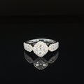 Diamond Cushion Cluster Heart Cut-Out Engagement Ring in 18k White Gold - #621 - RGDIA638954