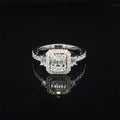 Diamond Cushion Halo Engagement Ring in 18k White Gold  - #626 - RGDIA675056