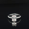 Diamond Rectangular Cluster Art Deco Engagement Ring in 18k White Gold - #627 - RGDIA674504