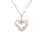 Diamond Double Heart Halo Pendant in 18k White Gold - (#1-HPDIA000458) - Divine & Timeless Jewelry