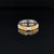Fancy Yellow & White Diamond Deluxe 18k Two Tone Stackable Wedding Band - (#102-RGDIA 657176) - Divine & Timeless Jewelry