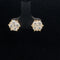 Diamond Snowflake Cluster Stud Earrings in 18k Yellow Gold - (#10-HEDIA000847) - Divine & Timeless Jewelry