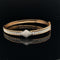 Diamond Retro Herringbone Bangle Bracelet in 18k Rose Gold - (#111-BGDIA042626) - Divine & Timeless Jewelry