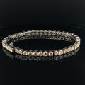 Exquisite Cognac Brown  9.18ctw Luxe Tennis Bracelet in 18k Black Gold - (#116-BRDIA089279) - Divine & Timeless Jewelry
