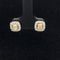 Fancy Yellow & White Diamond Cushion Stud Earrings w. Removable Halo Jackets in 18k - (#128-JEO185GR-01) Two Tone Gold - Divine & Timeless Jewelry