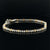 Fancy Yellow & White Diamond Slim Three Prong Tennis Bracelet in 18k Two Tone Gold - (#134-JB0111GP - 09) - Divine & Timeless Jewelry