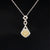 Fancy Yellow & White Diamond Halo Raindrop Pendant Necklace in 18k Two Tone Gold - (#135-JP0312GH - 04) - Divine & Timeless Jewelry