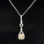 Fancy Yellow & White Diamond Trapeze Drop Pendant Necklace in 18k Two Tone Gold - (#137-JP0270GP - 47) - Divine & Timeless Jewelry