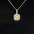 Fancy Yellow Diamond Radiant Double Halo Drop Necklace in 18k Two Tone Gold - (#139-JP0167GH) - Divine & Timeless Jewelry