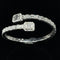 Diamond Baguette 6.56ctw Bypass Halo Bangle Bracelet - Diamond Baguette Flexible Bypass Bangle Bracelet - #145 - Divine & Timeless Jewelry