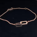 Modern Double Geometric Tennis Bracelet in 14k Rose Gold - #148 - KAT59719ARG - Divine & Timeless Jewelry