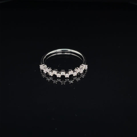 Contemporary Diamond Step Stacking Ring in 14k White Gold - #155 ASR44905WG - Divine & Timeless Jewelry