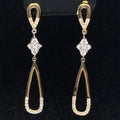Diamond XOXO Hugs & Kisses Dangle Earrings in 18k Yellow Gold - (#15-HEDIA002101) - Divine & Timeless Jewelry