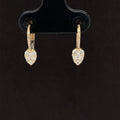 Diamond Raindrops Huggie Hoop Earrings in 14k Yellow Gold - #167 JJE026 - 003 - Divine & Timeless Jewelry