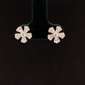 Decadent Diamond Double Daisy Earrings in 14k Rose Gold - #170 PJE54073B-015 - Divine & Timeless Jewelry
