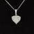 Diamond Pave Drop Heart Necklace in 18k White Gold - (#177 - PDDDIA331947)