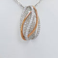 Diamond Multi-Arc Pendant Necklace in 18k Two Tone Gold - (#17-HRDIA000446) - Divine & Timeless Jewelry