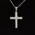 Classic Diamond Cross Twisted Rope Necklace in 18k White Gold - (#182 - PDDIA328917 )