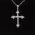 Diamond Cluster Classic Cross Necklace in 18k White Gold - (#186 - PDDIA328953)