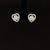Diamond Cluster Heart Halo Jackets/Earrings in 18k White Gold - (#191 - HEDIA000799)