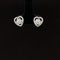 Diamond Cluster Heart Halo Jackets/Earrings in 18k White Gold - (#191 - HEDIA000799)