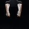 Diamond Multi-Arc Rope C-Hoop Earrings in 18k Two Tone Gold - (#19-HEDIA001525) - Divine & Timeless Jewelry
