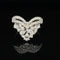 Diamond Mixed Cut Cluster Chevron Ring in 18k White Gold - (#210 - RGDIA 656786)