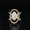Diamond Marquise Cluster Orbital Halo Split Ring in 18k Two-Tone Gold - (#216 - RGDIA647780)