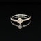 Diamond Half-Halo Princess Petite Engagement Ring in 18k White Gold - (#224 - HRDIA005172)
