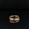 Diamond X Orbital Stacking Ring in 18k Rose Gold - (#229 - HRDIA004230)