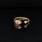 Pear Morganite & Diamond 2-Stone Open Cuff Ring in 18k Rose Gold - (#236 - HRMOR000018)