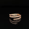 Diamond Triple Coil Stack Ring in 18k Rose Gold - (#237 - HRDIA004266)