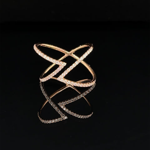 Diamond Galaxy Orbital Ring in 18k Rose Gold - (# 239 - HRDIA004590)