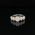 Diamond Cluster Wreath Anniversary Ring in 18k White Gold - (#242 - HRDIA004044)