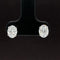 1 1/2ctw  E-F/VS Lab Grown Diamond Oval Solitaire Stud Earrings in 18k White Gold - IGI Certified - #253 - OV 150W18R100