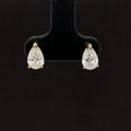 1 1/2ctw E-F/VS Lab Grown Pear Diamond Solitaire Stud Earrings in 14k Yellow Gold- IGI Certified - #257 PS150Y18R100
