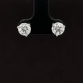 2ctw E-F/VS Lab Grown Diamond Round Solitaire Stud Earrings in 18k White Gold- IGI Certified - #258 R200W18M100