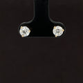 1ctw E-F/VS Lab Grown Diamond Round Solitaire Stud Earrings in 18k Yellow Gold - IGI Certified - #262 R100Y18M100